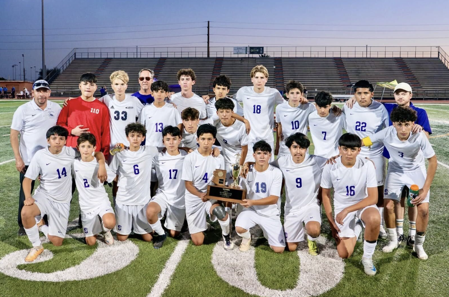 Sedona Soccer team with a trophy